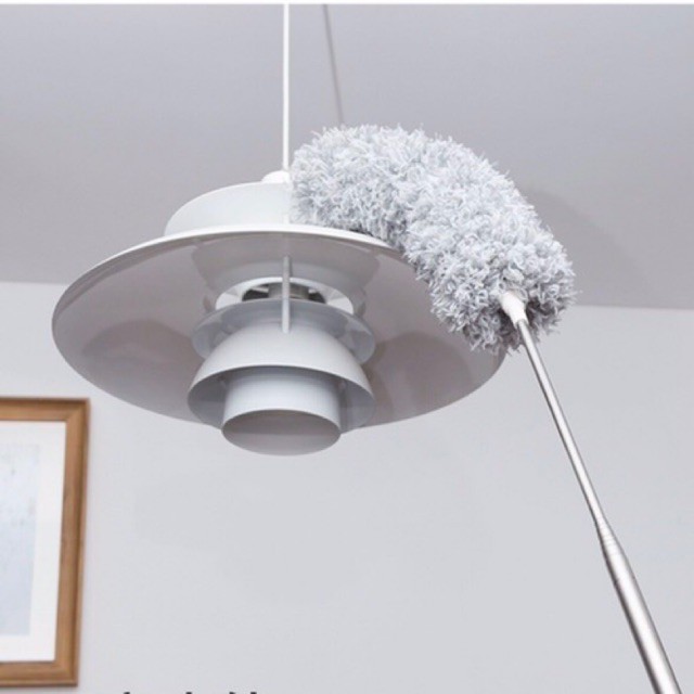 CÂY CHỔI LÔNG QUÉT BỤI CÁN INOX CAO CẤP GẬP DC TỚI 90 độ, cây phất trần thông minh hút bụi, màng nhện tiện lợi