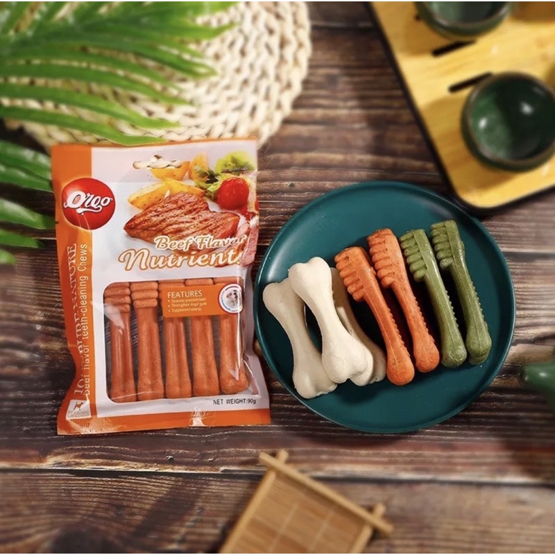 Xương gặm Orgo cho chó gói 90g 4 vị
