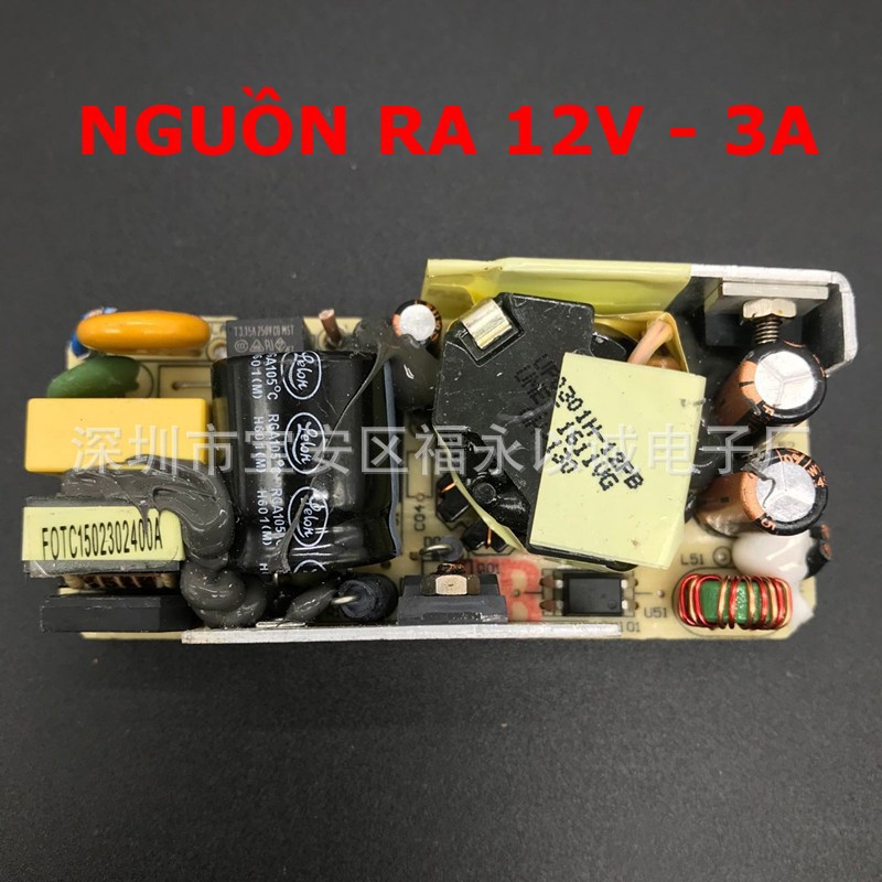 Mạch nguồn 12V - Mạch sạc Pin 12V - Mạch sạc Bình 12V cho loa kéo nguồn ra 12VDC - 3A