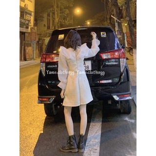 váy dạ cổ voan