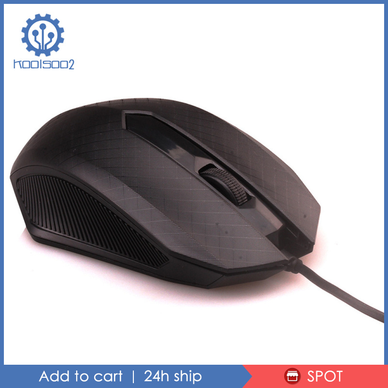 [KOOLSOO2]USB Professional Gaming Mouse, Wired Optical Mouse for Office/Home-Black