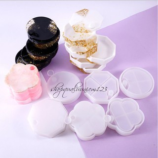 Khuôn silicon làm resin, combo khuôn làm hình khay đựng trang sức