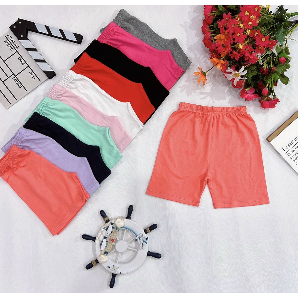 [VẢI XUẤT XỊN 9-20KG] QUẦN LEGGING ĐÙI QUẦN ĐÙI TRƠN THUN COTTON 4 CHIỀU CHO BÉ GÁI/TRAI