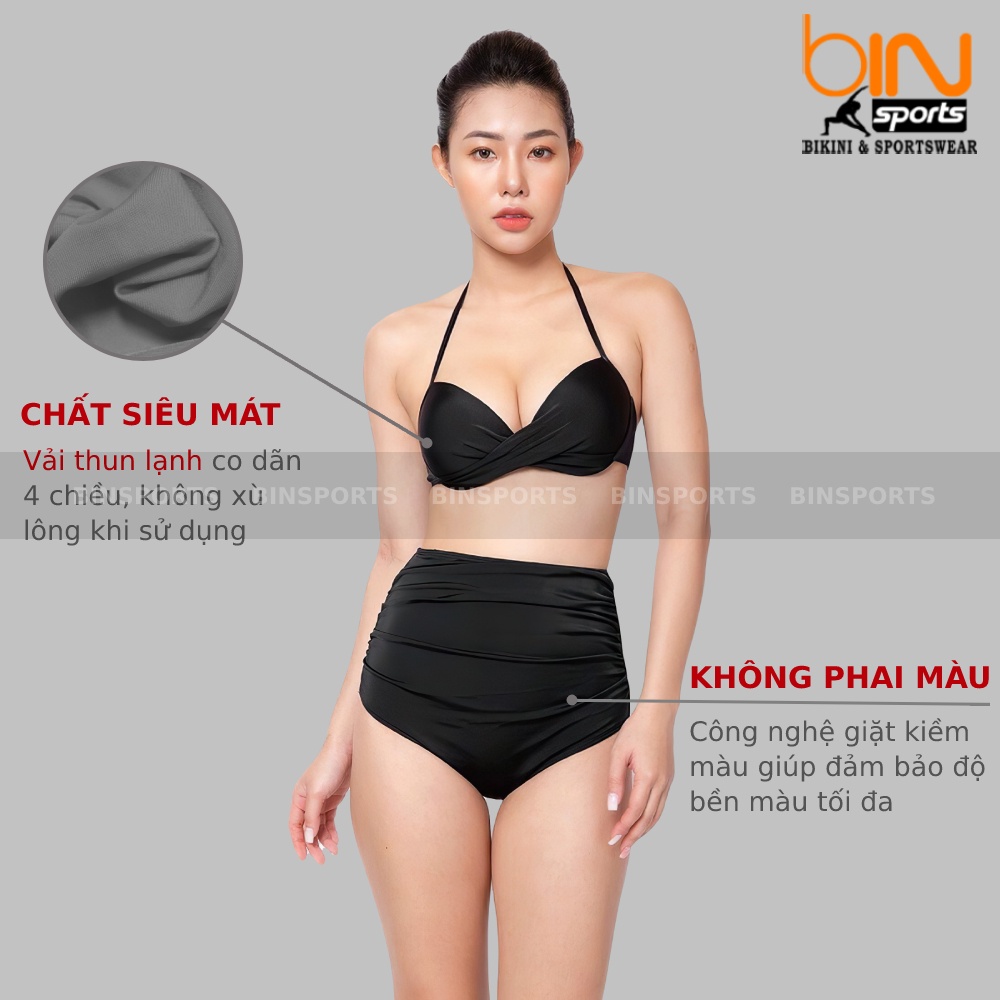 Bikini Nữ Hai Mảnh Cạp Cao Nhiều Màu Bin Sports BHV018