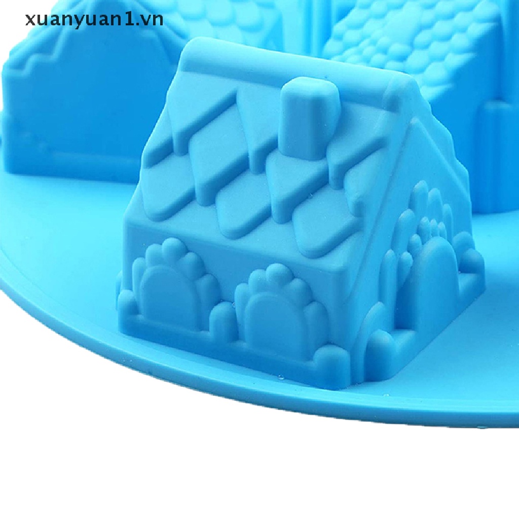 Khuôn Silicon Làm Bánh / Sô Cô La Hình Lâu Đài 3D