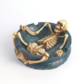 Gạt tàn mô hình Bộ xương nằm màu xanh độc lạ