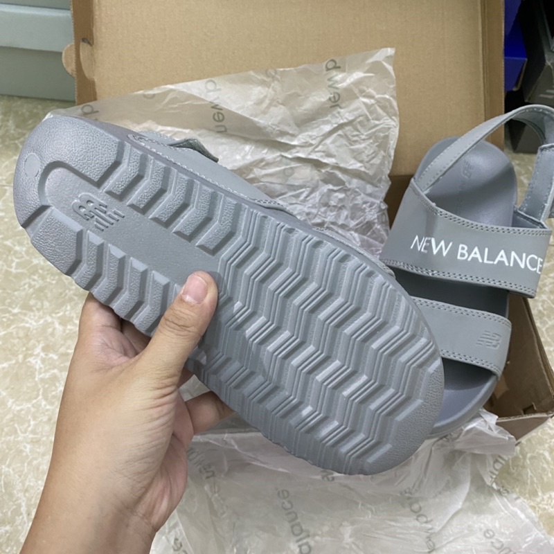 Dép sandal newbalance đen xám trắng hàng cao cấp Fullbox