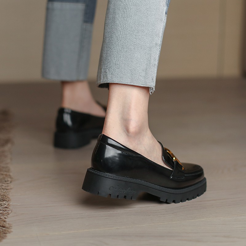 Giày Lười Nữ Vải Da Thiết Kế Đơn Giản Xinh Xắn | BigBuy360 - bigbuy360.vn