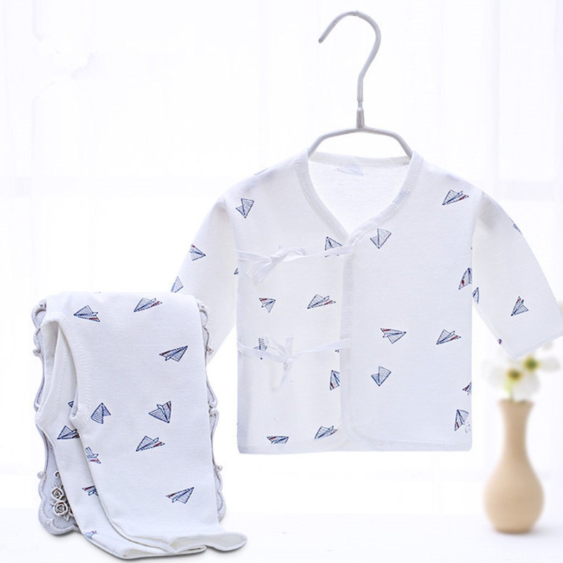 Bộ Đồ Ngủ Cotton Hai Dây Buộc Dành Cho Bé 0-6 Tháng Tuổi