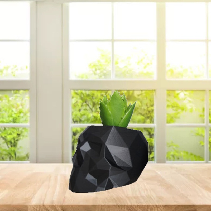 Sa Khuôn Silicon Làm Chậu Hoa / Xi Măng / Ống Đựng Bút Hình Đầu Lâu