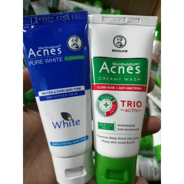 Sữa rửa mặt Acnes pure white dưỡng trắng 25gram