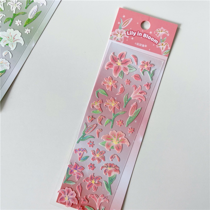 Stickers hoa decor toploader - Lyly in bloom