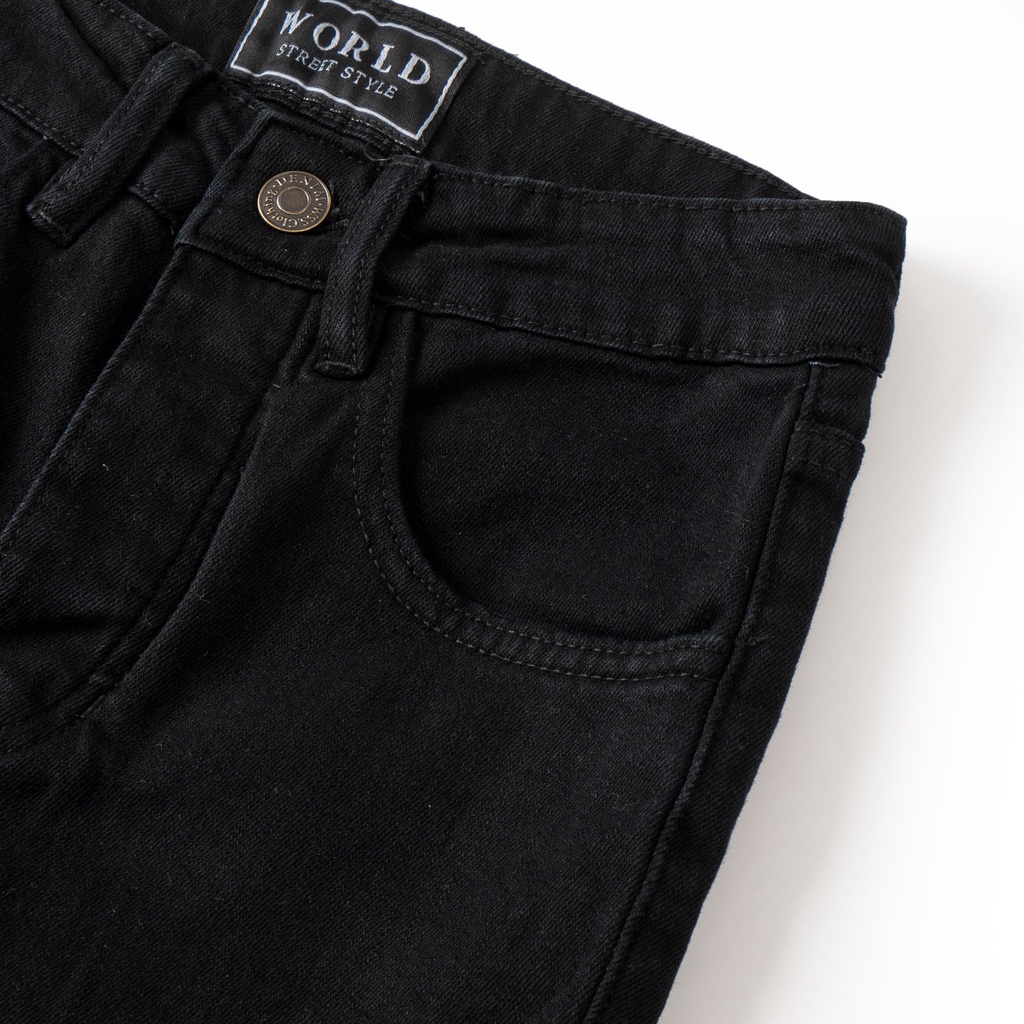 Quần Jeans đen trơn Cotton Chinh Hang | Black Skinny Jeans