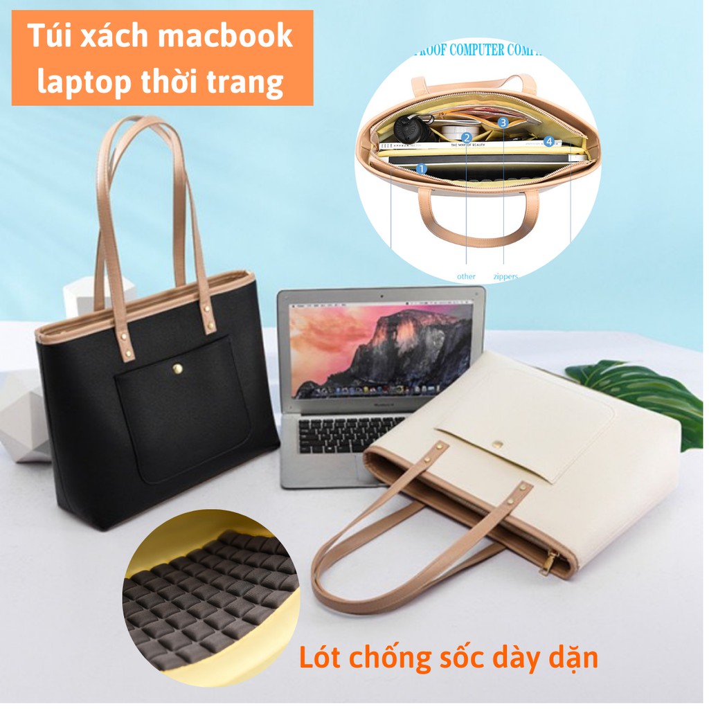 Túi xách laptop, macbook thời trang cao cấp. Túi đựng macbook, laptop nữ 13inch, 14inch, 15.6inch-K09
