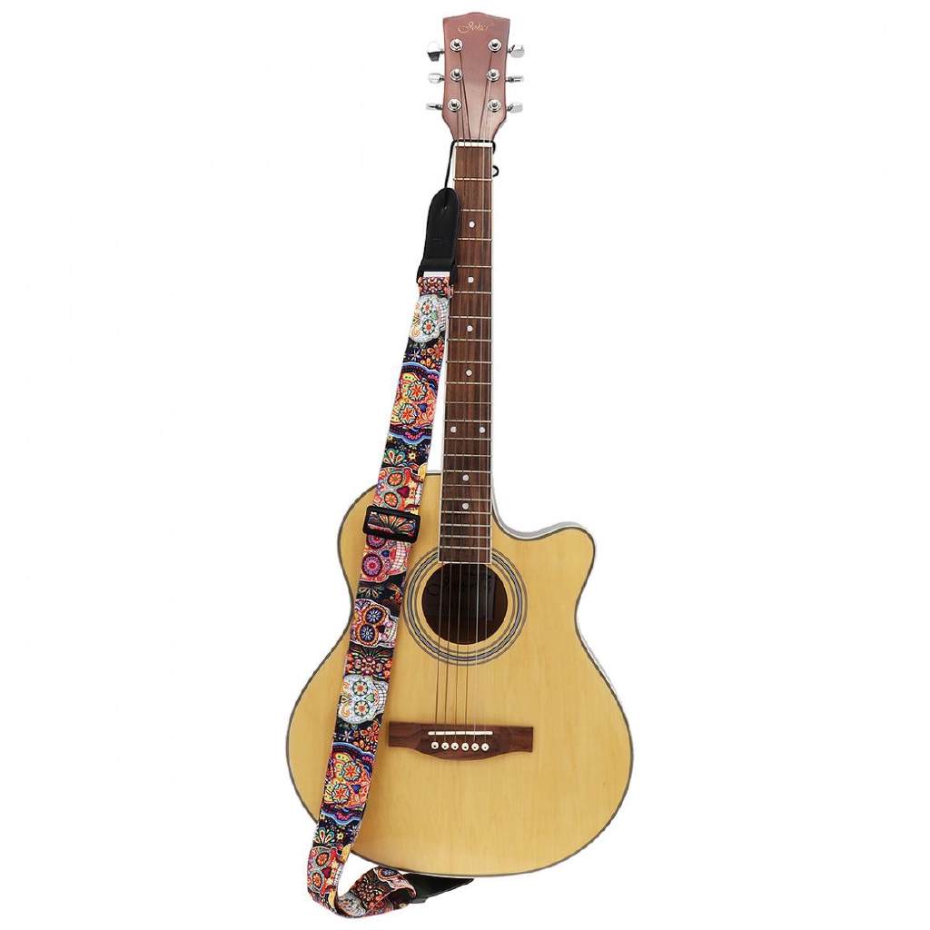 Dây Đeo Đàn guitar Bằng Da pu Rộng 5cm Dài 110-150cm Có Thể Điều Chỉnh