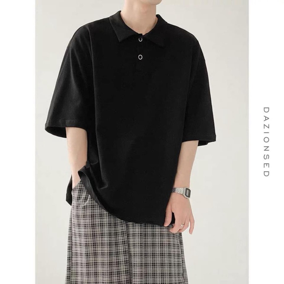 HÀNG CAO CẤP -   Áo Polo Oversize Dazi,JACKLANE , Áo polo cộc tay Unisex Jack La