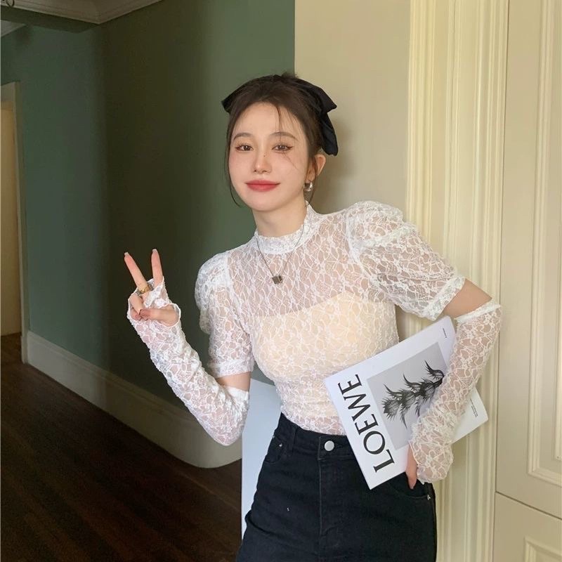 ÁO REN MỎNG KÈM ỐNG TAY