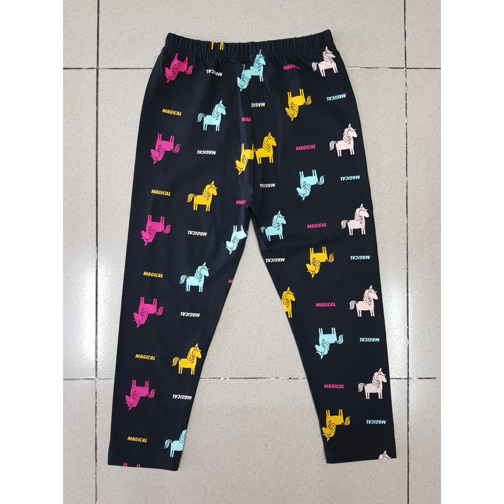 Quần legging dài in ngựa unicorn kỳ lân bé gái