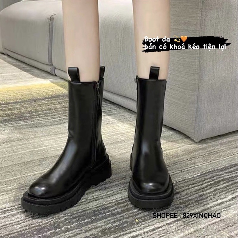 sẵn😔giày martin bản có khoá kéo, Bốt bảo hân helia 🖤 boot da mịn siêu đẹp | oxford (TRẢ ĐƠN TRƯỚC TẾT)