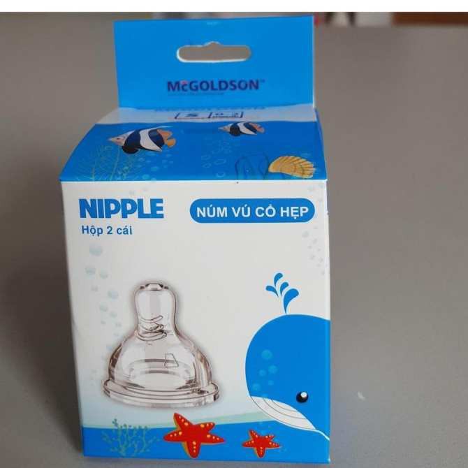 Núm vú cổ hẹp silicon McGoldson Hộp 2 cái