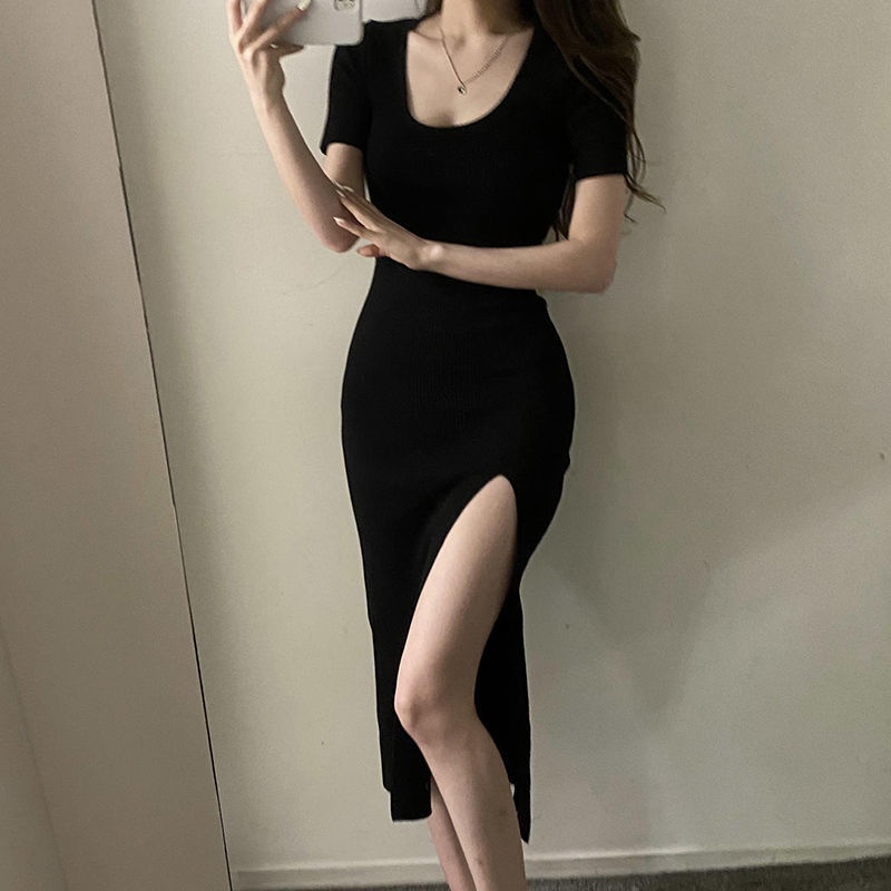 (MớI) Đầm Cổ Chữ U Phong CáCh Retro Pháp