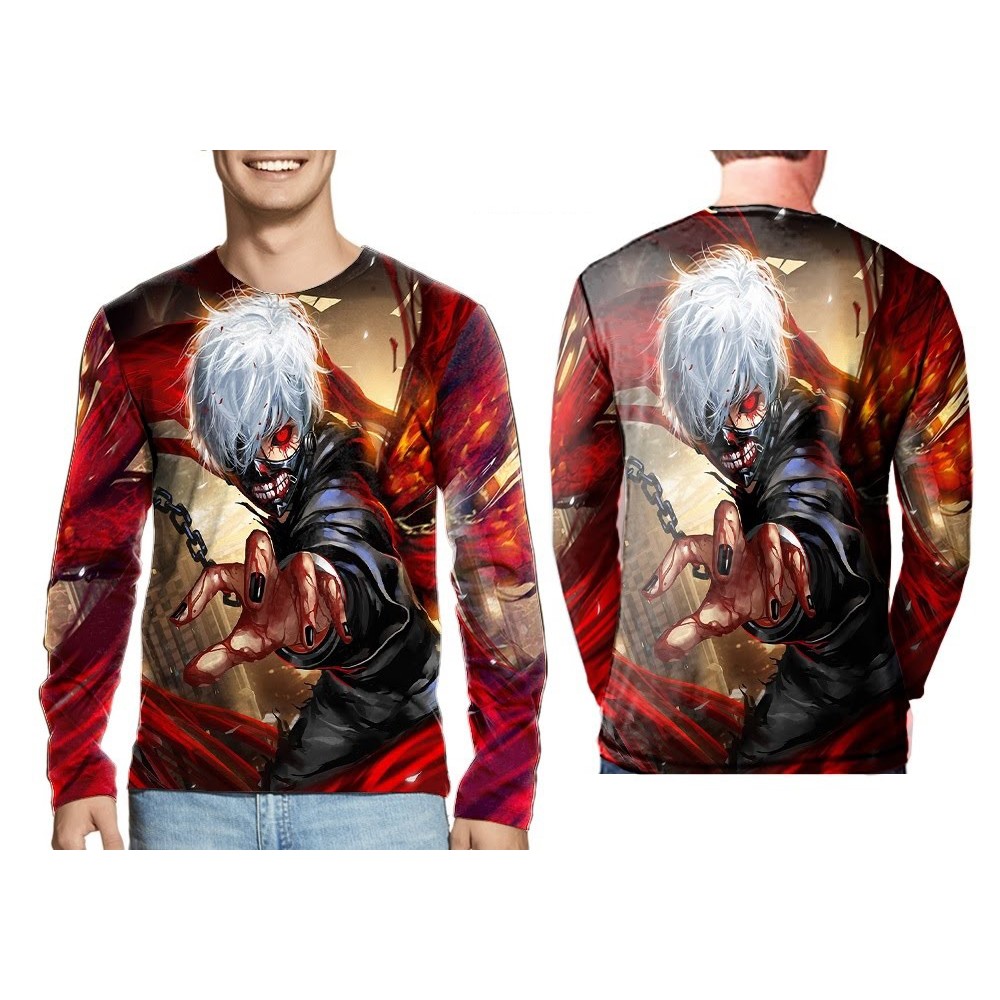 Áo Khoác Hoodie In Họa Tiết Tokyo Ghoul Ken Kaneki 2 Size S-3xl Cho Nam Và Nữ