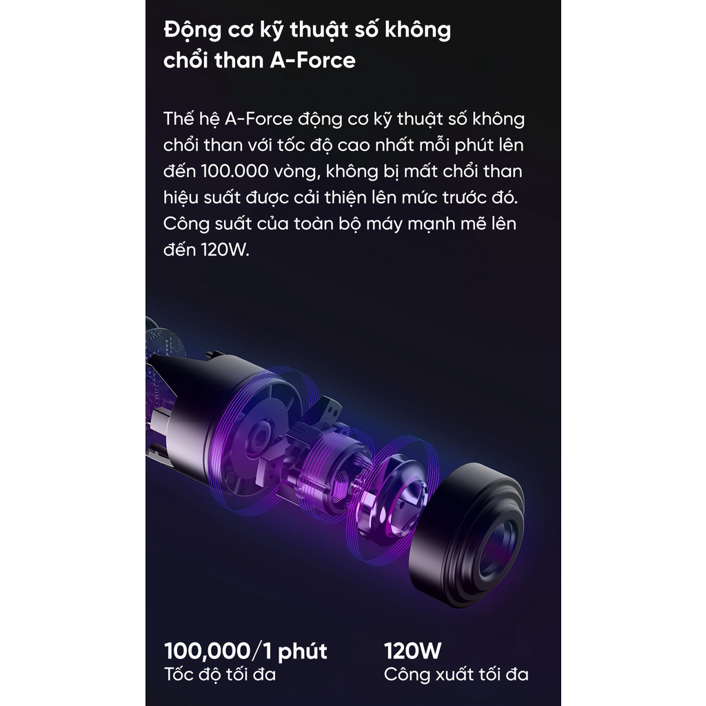 Máy Hút Bụi Cầm Tay Xiaomi Qingting- Hút Bụi Xe Ôto, Nhà -Di Động Không Dây Mini, Công Suất 16800 Pa