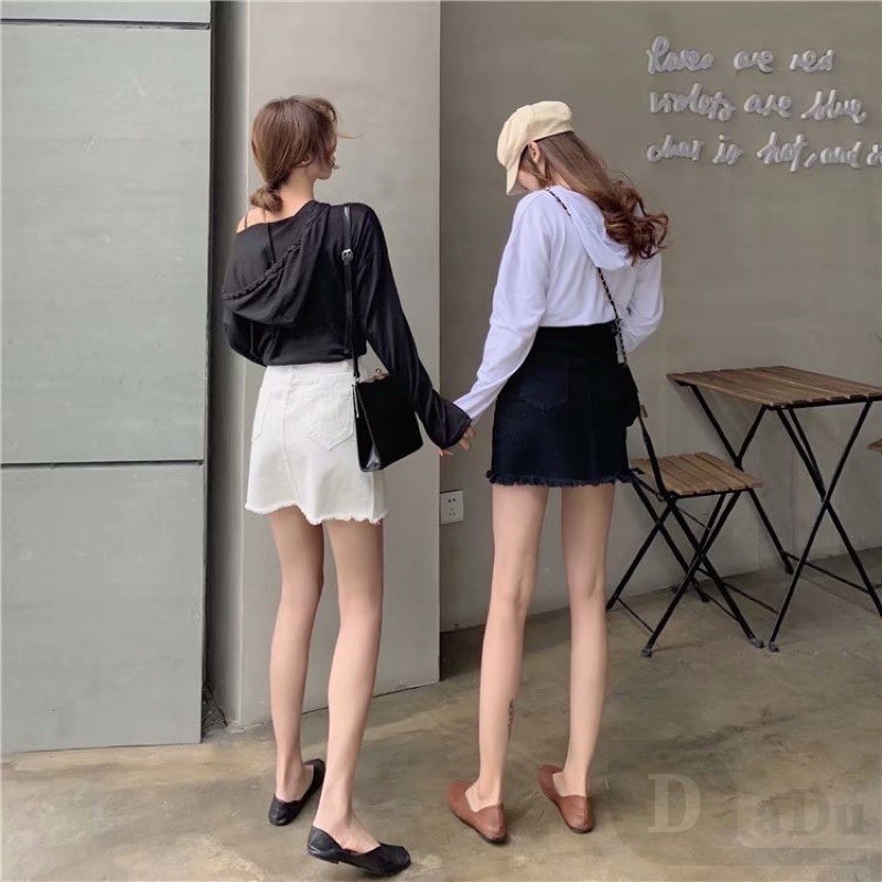 Chân váy quần jean ( cạp) lưng cao co giãn tốt ( hàng loại 1) siêu xịn đẹp ạ