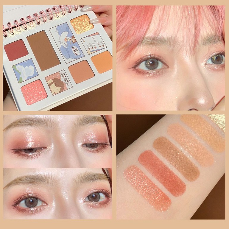 Bảng phấn mắt Maffick Note Book cao cấp  6 màu | BigBuy360 - bigbuy360.vn