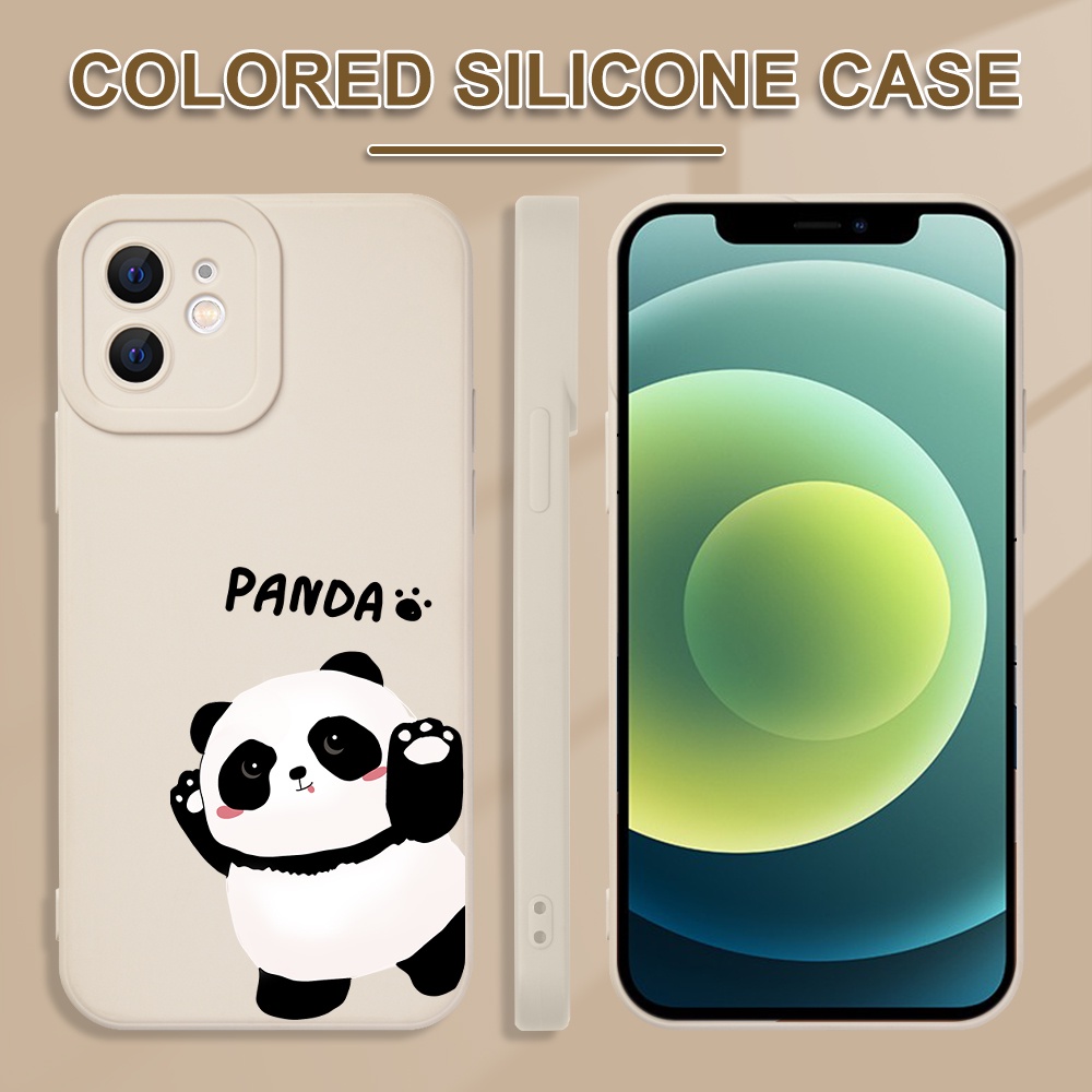 Ốp Điện Thoại TPU Silicon Mềm Hình Gấu Trúc Hoạt Họa Chống Sốc Cho iPhone 11 12 13 Pro Max X XR XS Max 7 8 6 6S Plus