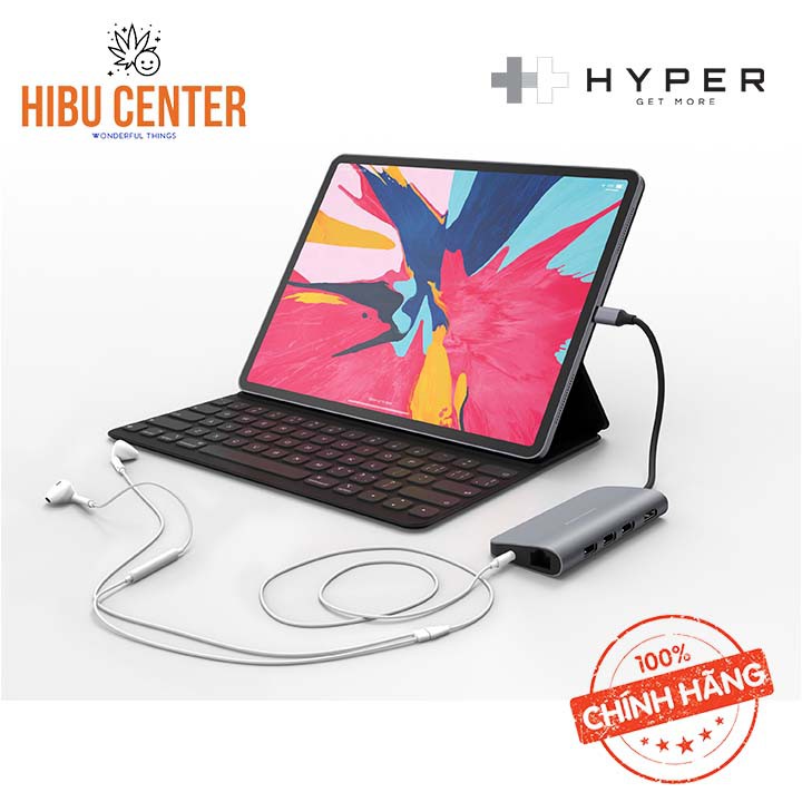 [Cho Macbook] Hub USB-C HYPERDRIVE Power 9-IN-1 HD30 - Follow HIBUCENTER Giảm 5%