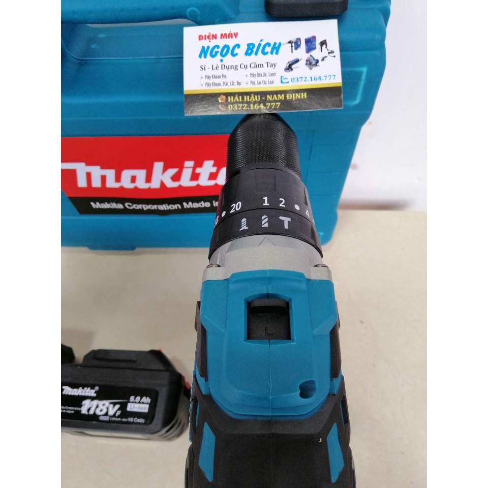 Máy Khoan Pin 199V Đầu Auto Lock 13mm FULL PHỤ KIỆN
