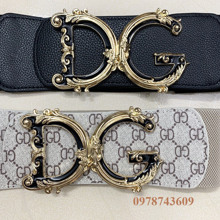 Đai váy mặt D.G họa tiết 7.5cm SANG CHẢNH