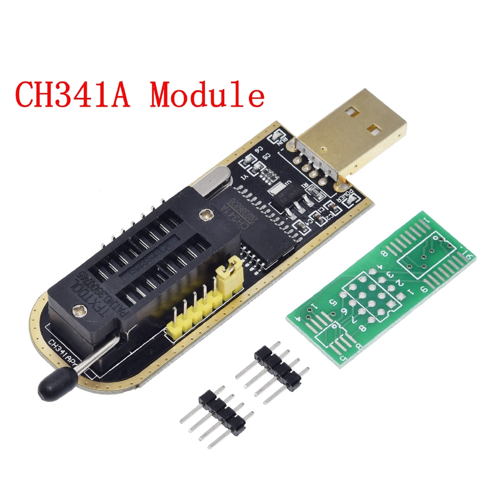 Mô đun USB lập trình CH341A 24 25 Series EEPROM BIOS + Kẹp kiểm tra SOIC8 SOP8 cho EEPROM 93CXX/25CXX/24CXX 0620 DIY