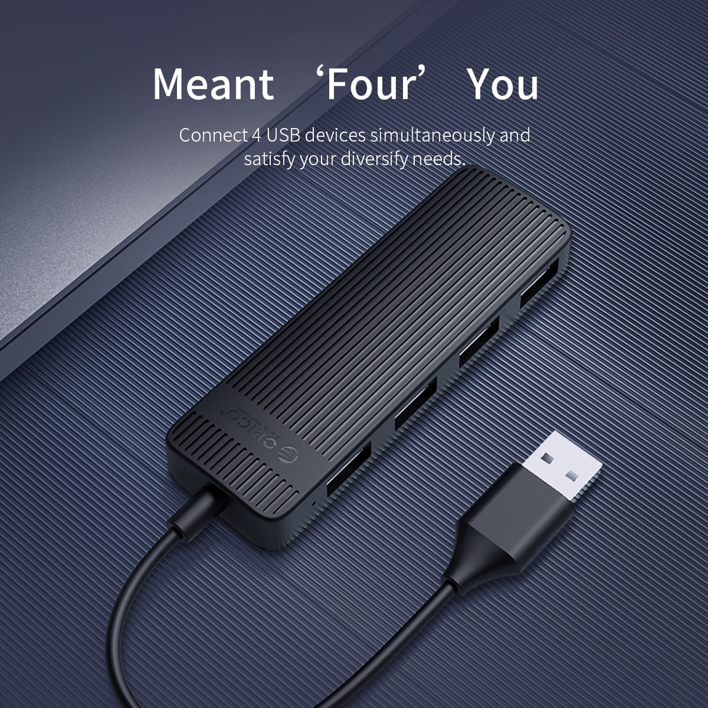 HUB chia dữ liệu ORICO 4 cổng USB 2.0 siêu tốc siêu mỏng cho máy tính xách tay FL02