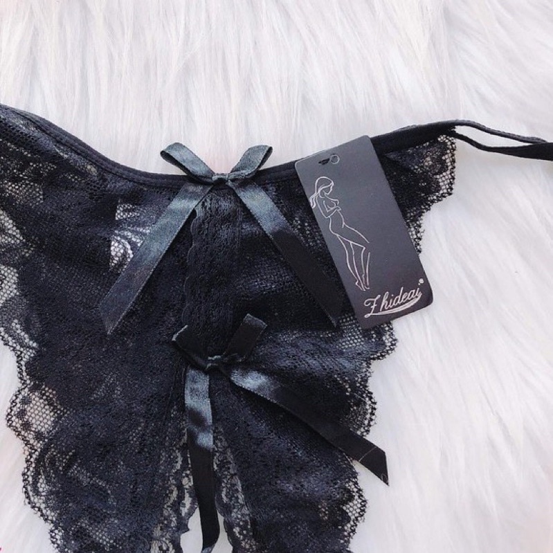 Qd020- Quần chip lọt khe sexy ren không đáy hở mông xuyên thấu siêu gợi cảm quyến rũ  - Camluu99