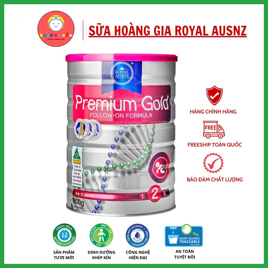 [Date 2023] Sữa Hoàng Gia Úc Premium Gold Đủ Số 1-2-3 900g