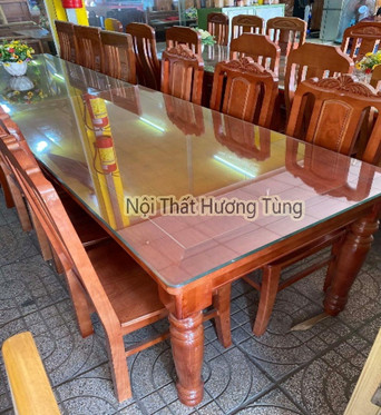 Bộ Bàn Ghế Phòng Ăn Gỗ Sồi Mỹ - Có Bọc Nệm Da/ Nỉ - Mặt Đá - Nội Thất Hương Tùng - Cam Kết Giao Đúng Sản Phẩm.