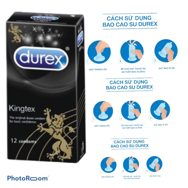 [ HÀNG CHÍNH HÃNG ] Bao cao su Durex Kingtex - Siêu ôm sát ,vừa vặn ,không mùi - Thái Lan