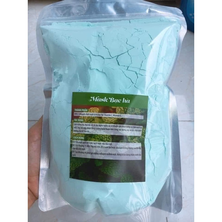 Bột Mặt Nạ Dẻo Bạc Hà Dùng Đắp Mặt Dưỡng Da