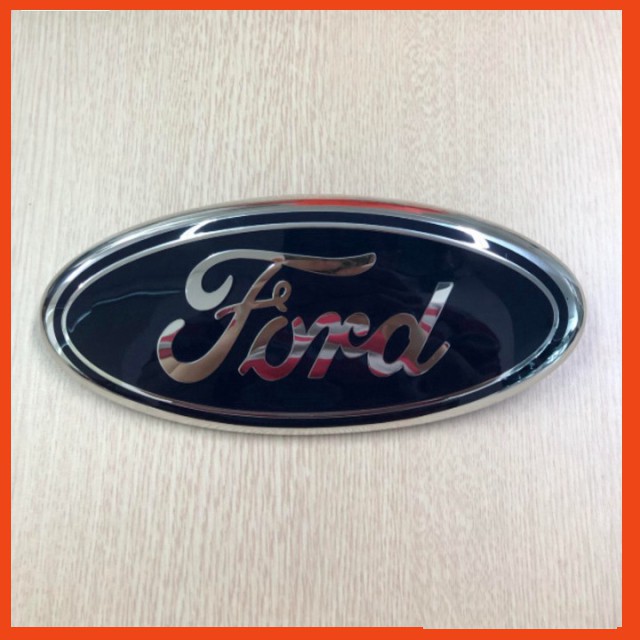 Logo biểu tượng truớc xe FORD Kích thước 23cm*9cm: Mầu Đen, Xanh và Lá Cờ Mỹ GD