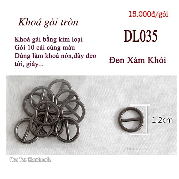 Khoá gài tròn - Phụ kiện siêu nhỏ làm trang phục búp bê, thú bông nhí DL035