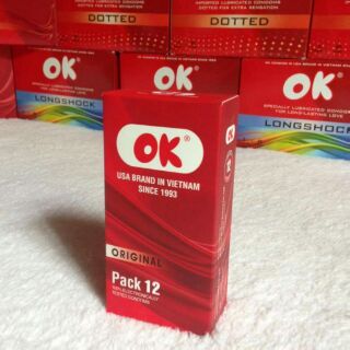 Bao cao su ok original ( hộp 12 cái)