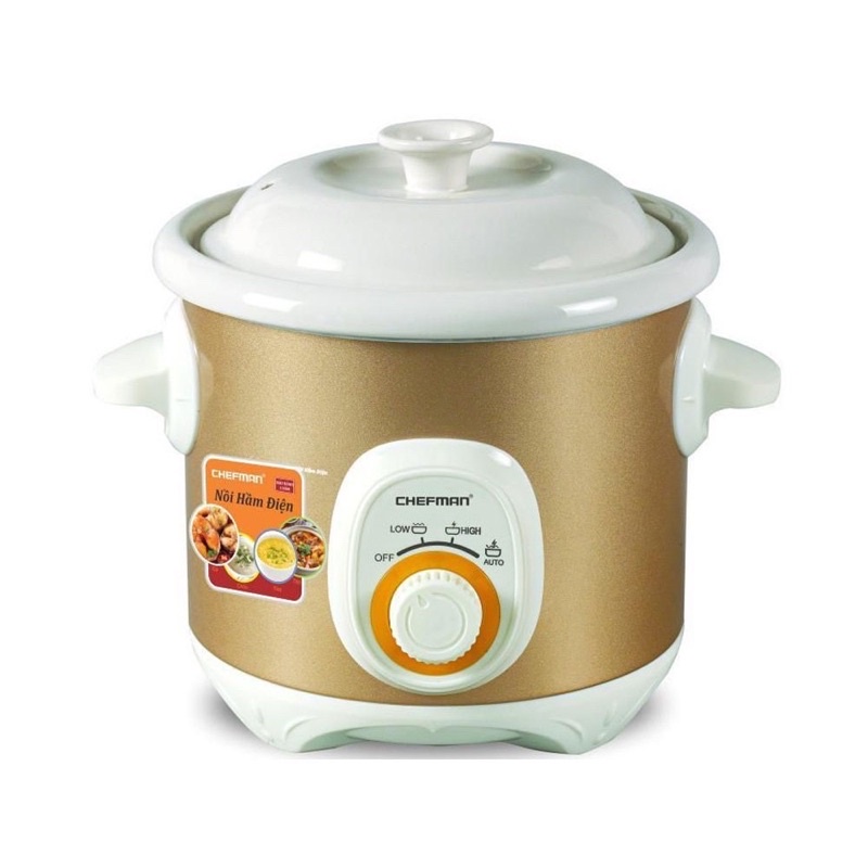 [7 ngày Lỗi 1 đổi 1] Nồi nấu cháo Chefman 2.5 lít CM-520 - Nồi hầm xương, Nồi kho cá, Nồi nấu chè