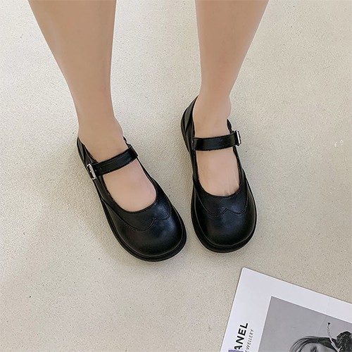 Giày Mary Jane giayBOM chất liệu da mềm đế thấp cao 2 cm B1288