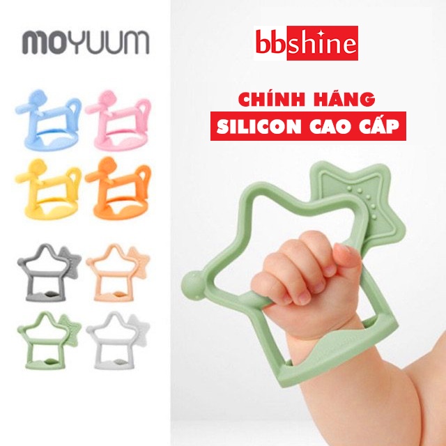 Gặm nướu Moyuum chính hãng, Gặm nướu cho bé silicon Hàn Quốc cao cấp siêu