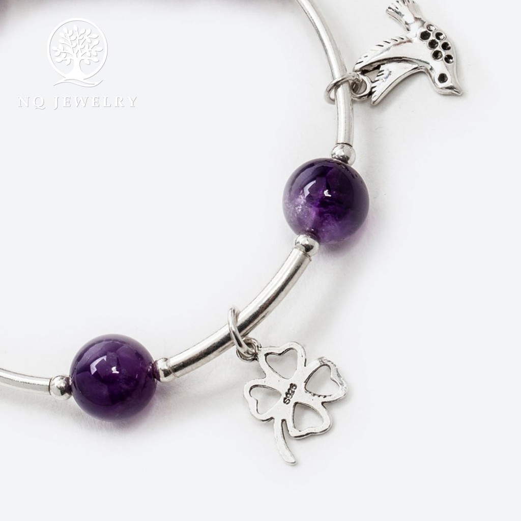 Vòng tay kết charm chim én bạc - NQ Jewelry
