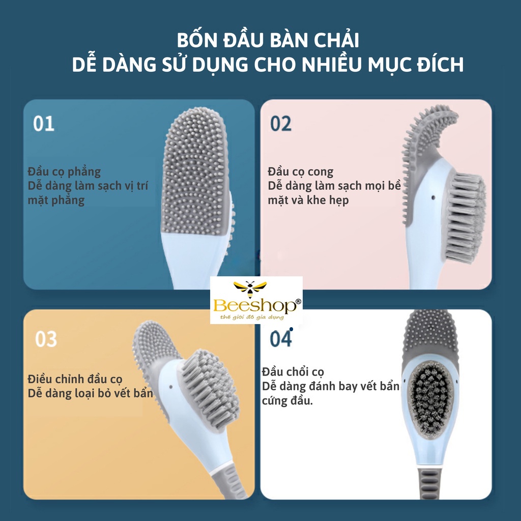 Chổi Cọ Nhà Vệ Sinh, Cây Cọ Toilet Bồn Cầu Bằng SiliCon Có Hộp đựng siêu tiện lợi - SALE ƯU ĐÃ 30%