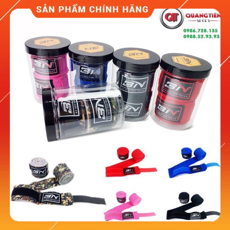 Freeship Bộ 2 chiếc băng đa cuốn tay võ thuật boxing Bn 5m chính hãng tặng kèm túi đựng