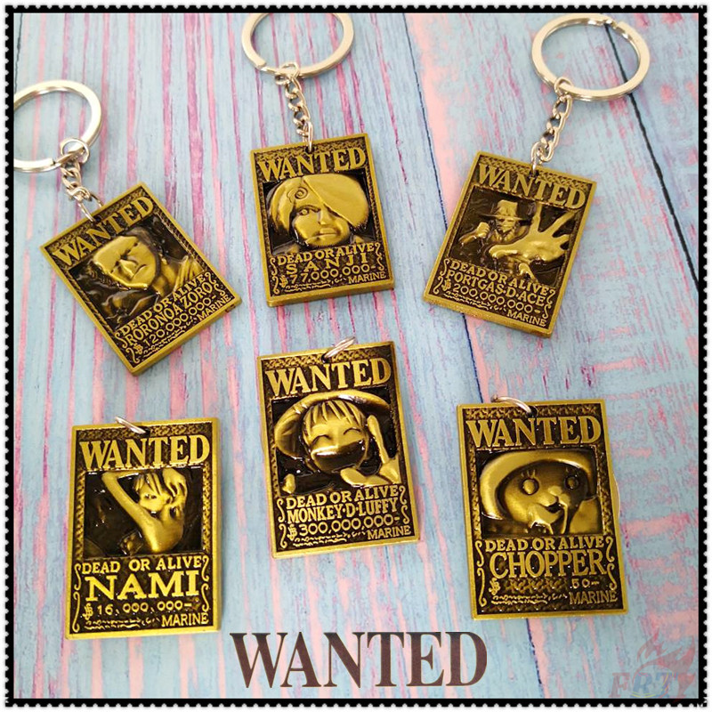 1 Móc Khóa Kim Loại Hình Nhân Vật Phim One Piece 6 Kiểu Lựa Chọn